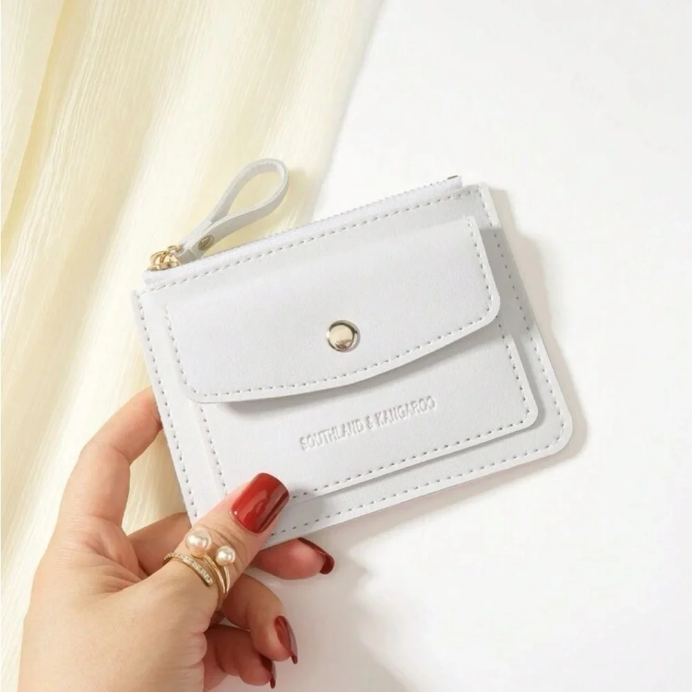 ⚠️Clearance All White Flip Cover Wallet / Cardholder - Picture 2 of 5